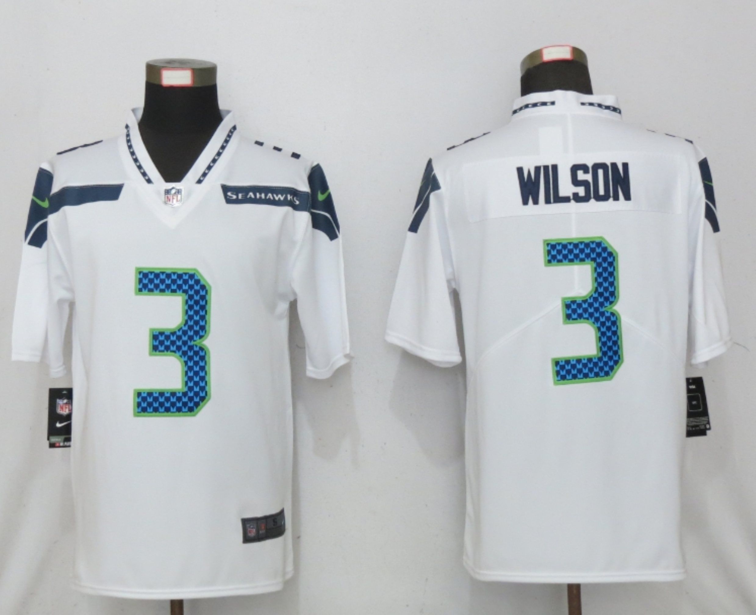 Men Seattle Seahawks #3 Wilson White 2020 Vapor Untouchable Limited Player Nike NFL Jersey->seattle seahawks->NFL Jersey